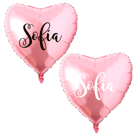 Globo corazon rosa met con vinilo Setx3 Pers.